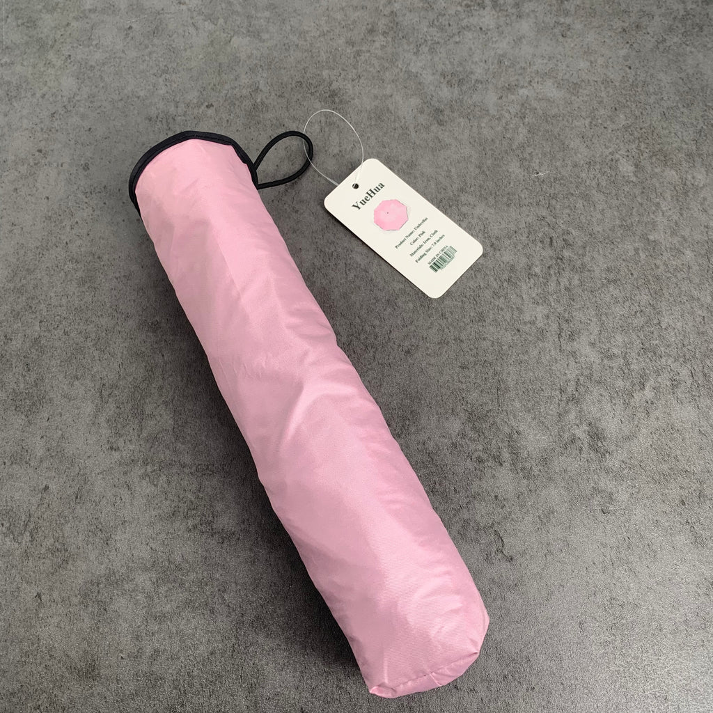 YueHua Sunscreen Three Fold UV Umbrella in Pink