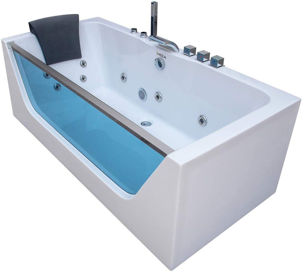 IMEEA Whirlpool Bathtub-Hydromassage Rectangular Jetted Soaking Tub
