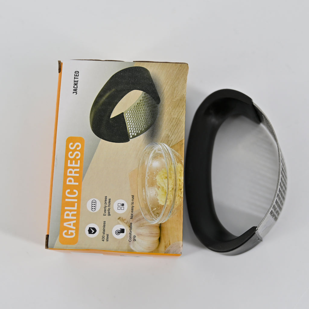 JACKETED Stainless Steel Garlic Press Rocker