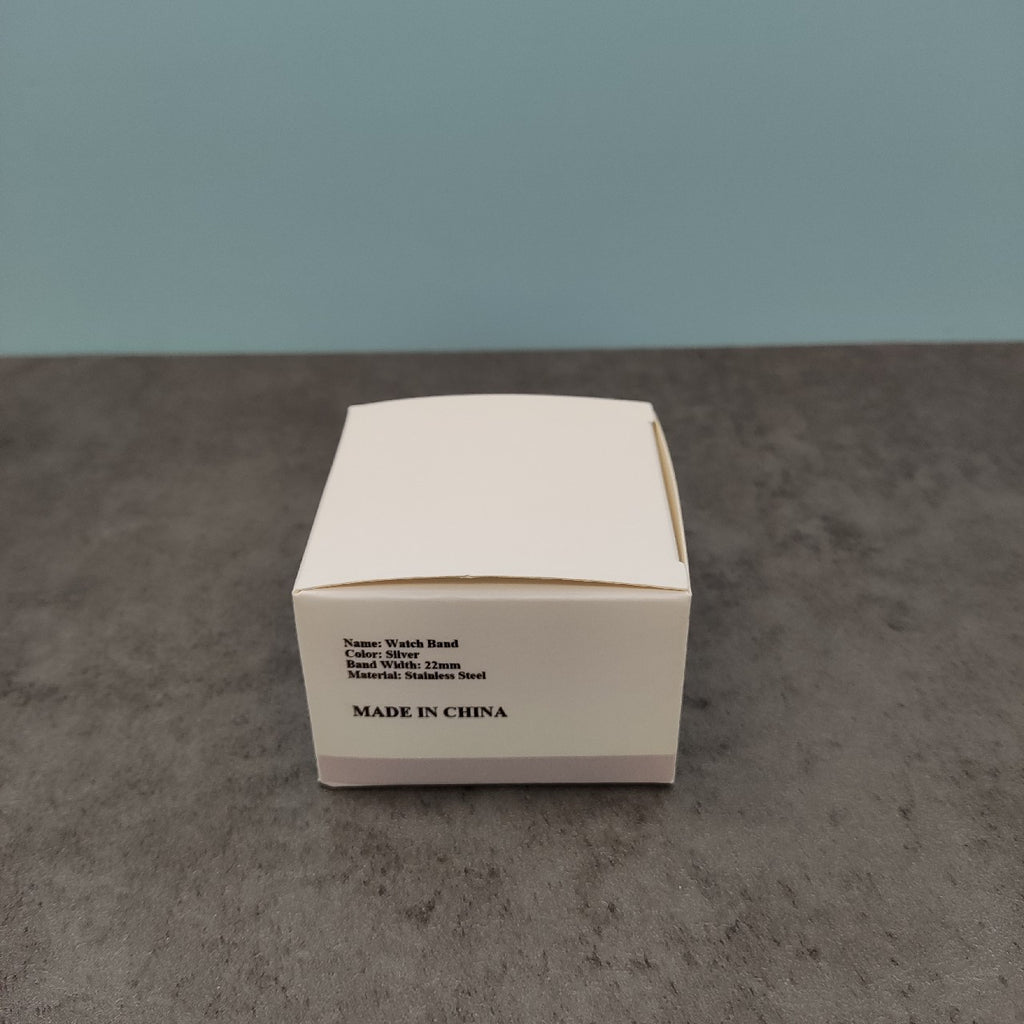 Sylphicryst Stainless Steel Watch Band 22mm Silver Watch Band for Women Men