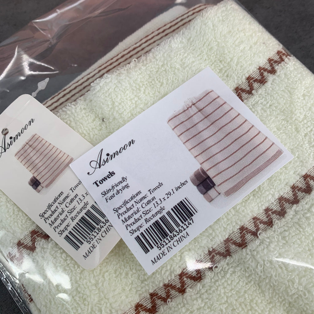 Asimoon Face Towel Adult Soft Terry Absorbent Quick Drying Body Hand Hair Bath Towels Washbasin Facecloth Bathroom