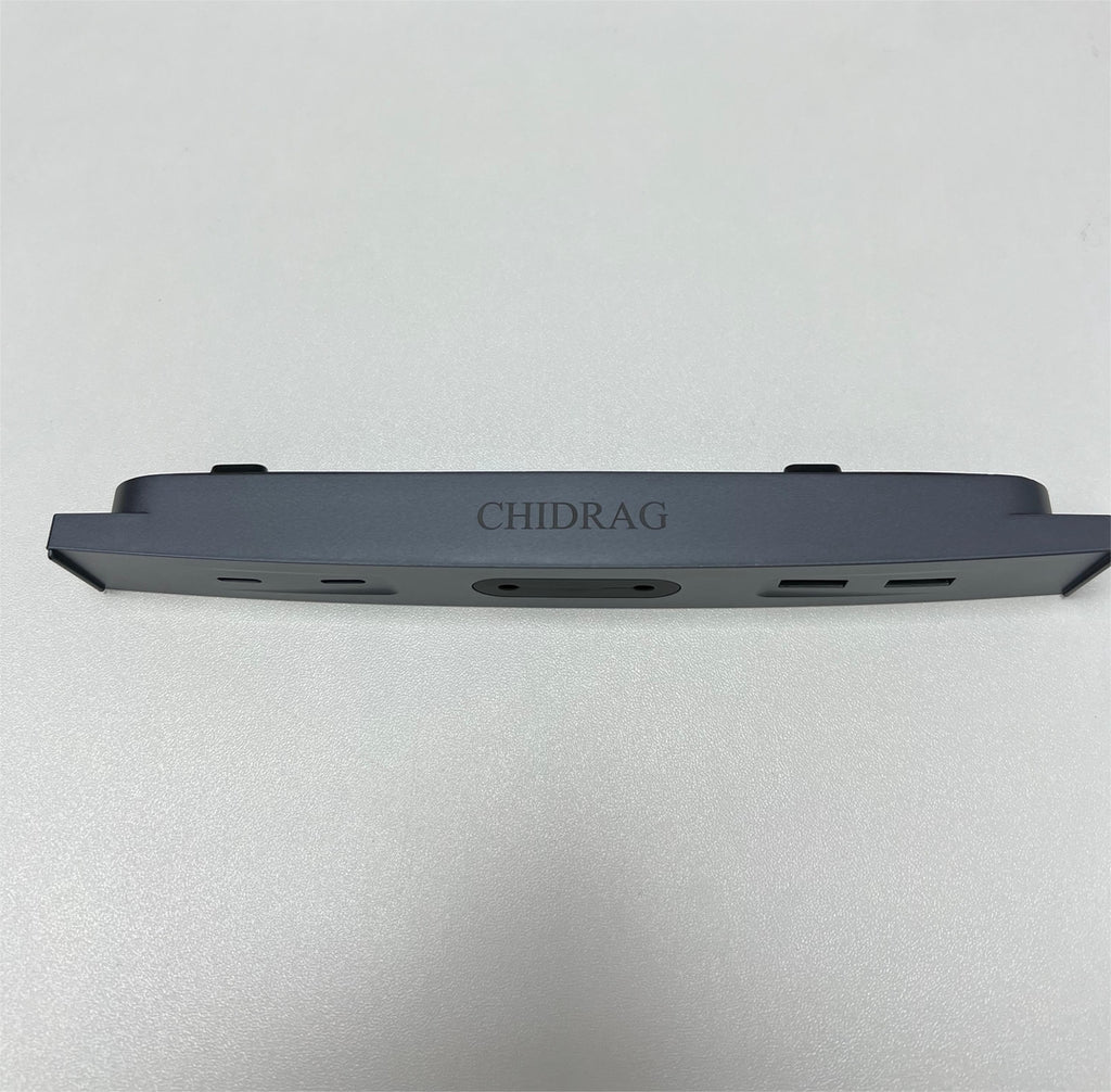 CHIDRAG A black electronic expansion dock suitable for computers, made of plastic, with dimensions of 19.5 * 2.8 * 2CM