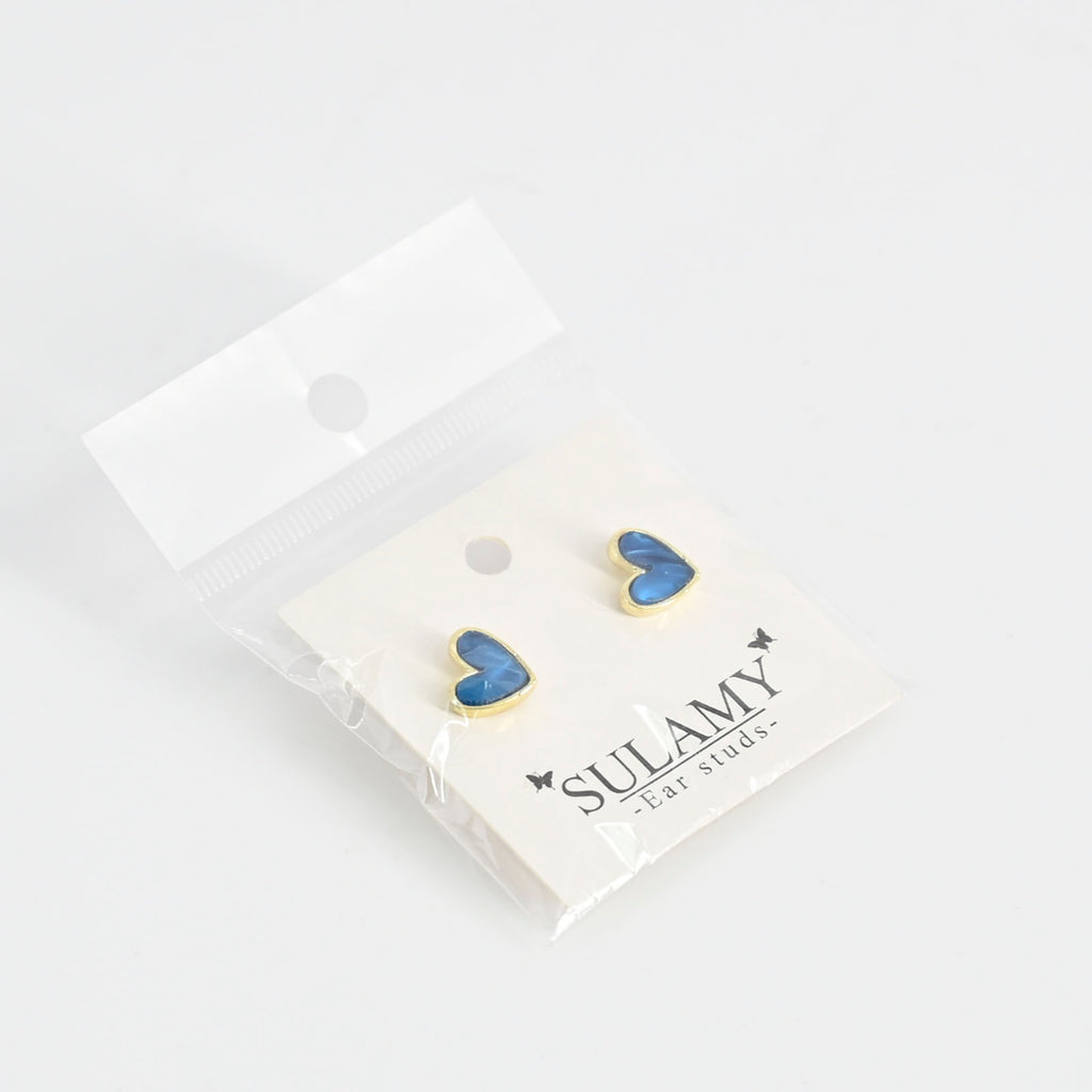 SULAMY Heart Ear Studs Earrings for Women