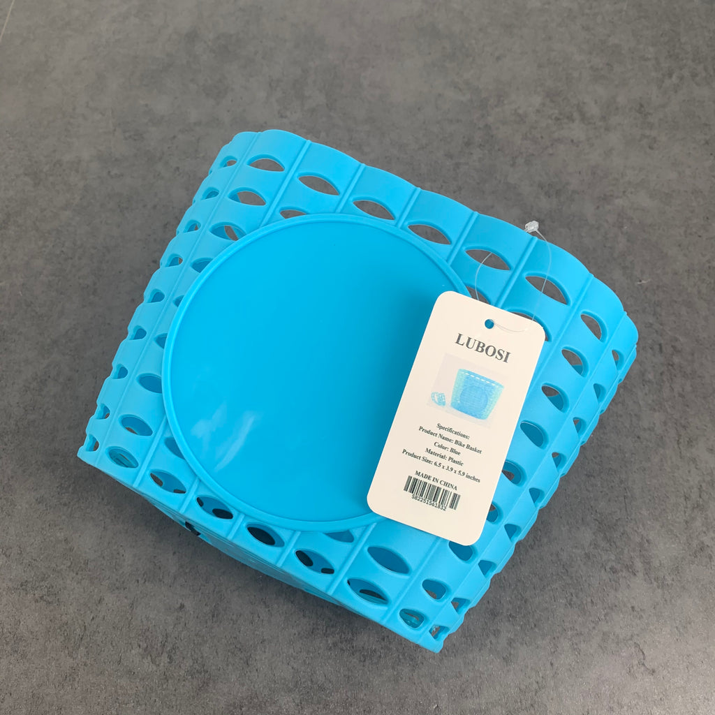 LUBOSI Bike Basket for Front Bike Accessories for Children in Blue