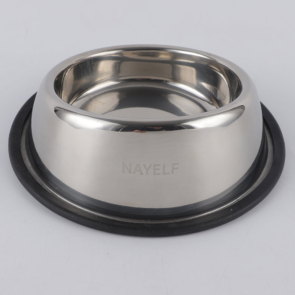 NAYELF Stainless Steel Pet Bowls In Silver for Puppy Medium Dogs Cats