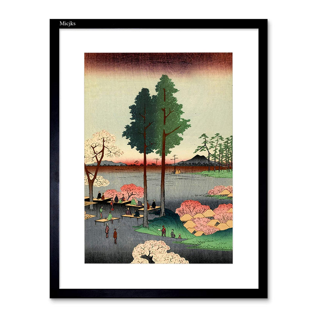 Micjks Framed Paintings Tall Trees Park Framed Wall Art Print