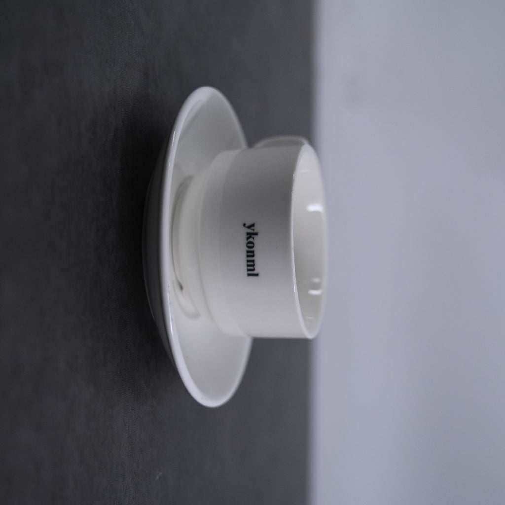 ykonml White Coffee Cup and Saucer with Handle Cafe Cup and Saucer Set