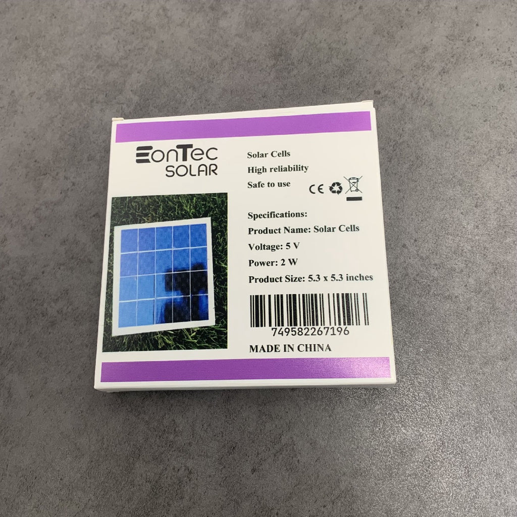 EonTec SOLAR 2W 5V Solar Battery Mini Solar Panel for DIY Student Ideas