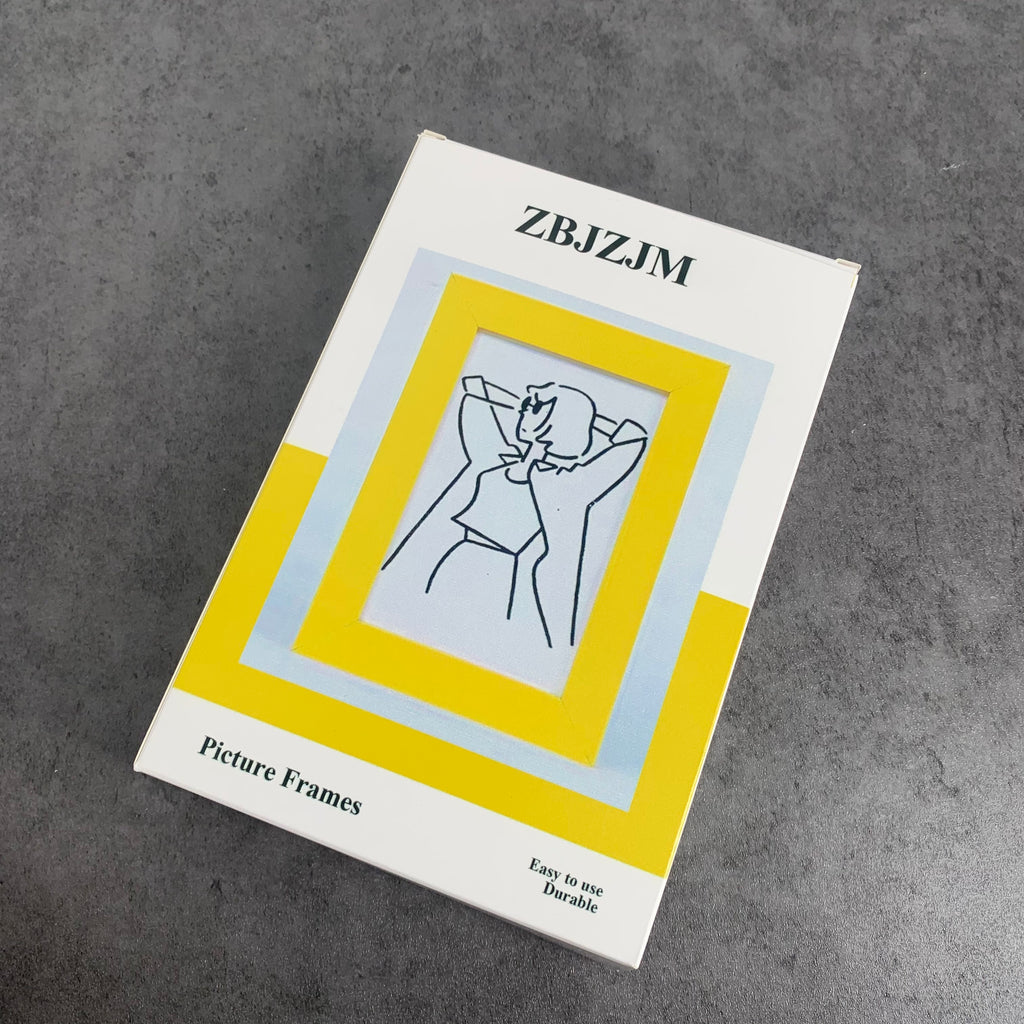 ZBJZJM Yellow MDF Photo Frame Picture Frame Room Ornaments