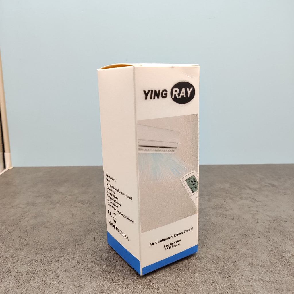 YING RAY Universal Air Conditioner Remote Control with LCD Display, White