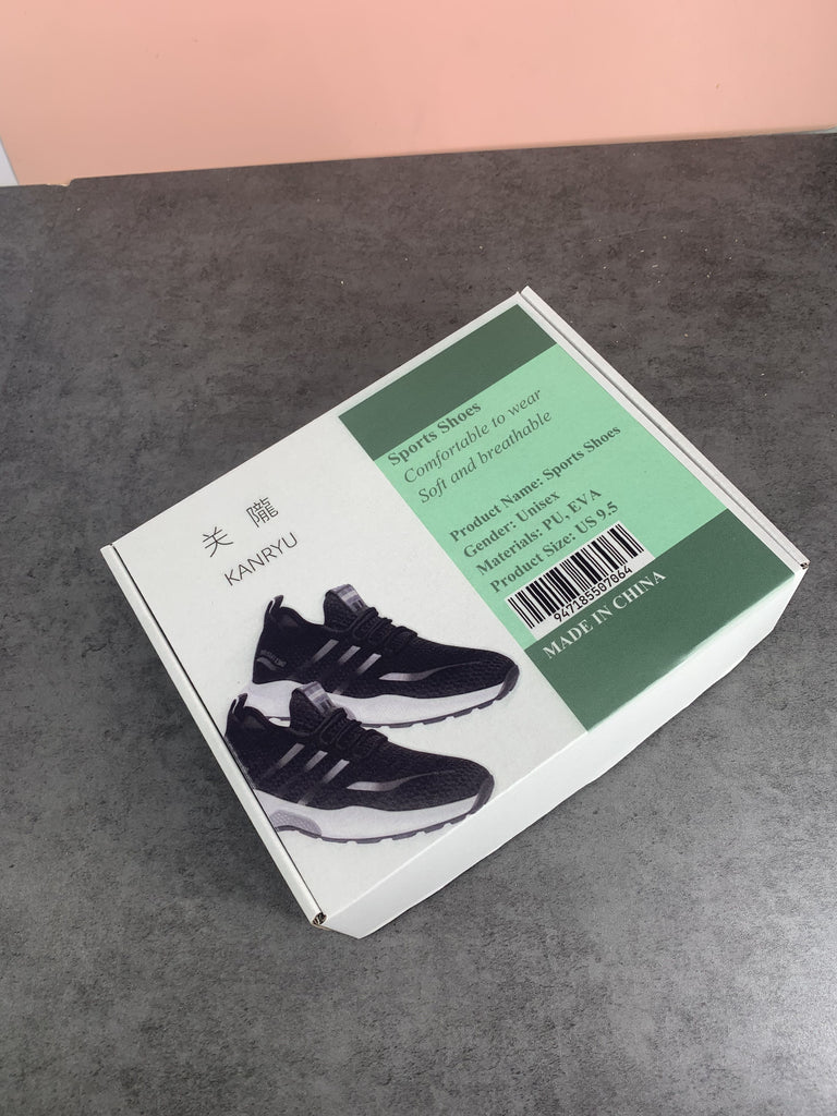 关陇 KANRYU Sneaker Running Shoes for Outdoor, Good Gift in Black