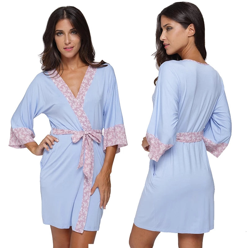 New Arrival Night Wear Robe Women Casual Intimate Sexy Mini Robe