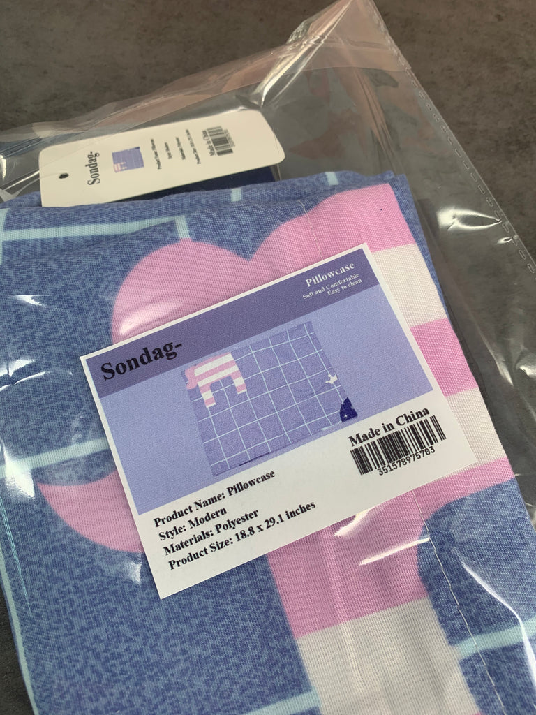 Sondag- Soft Pillow Case Cover Pillowcase In Blue