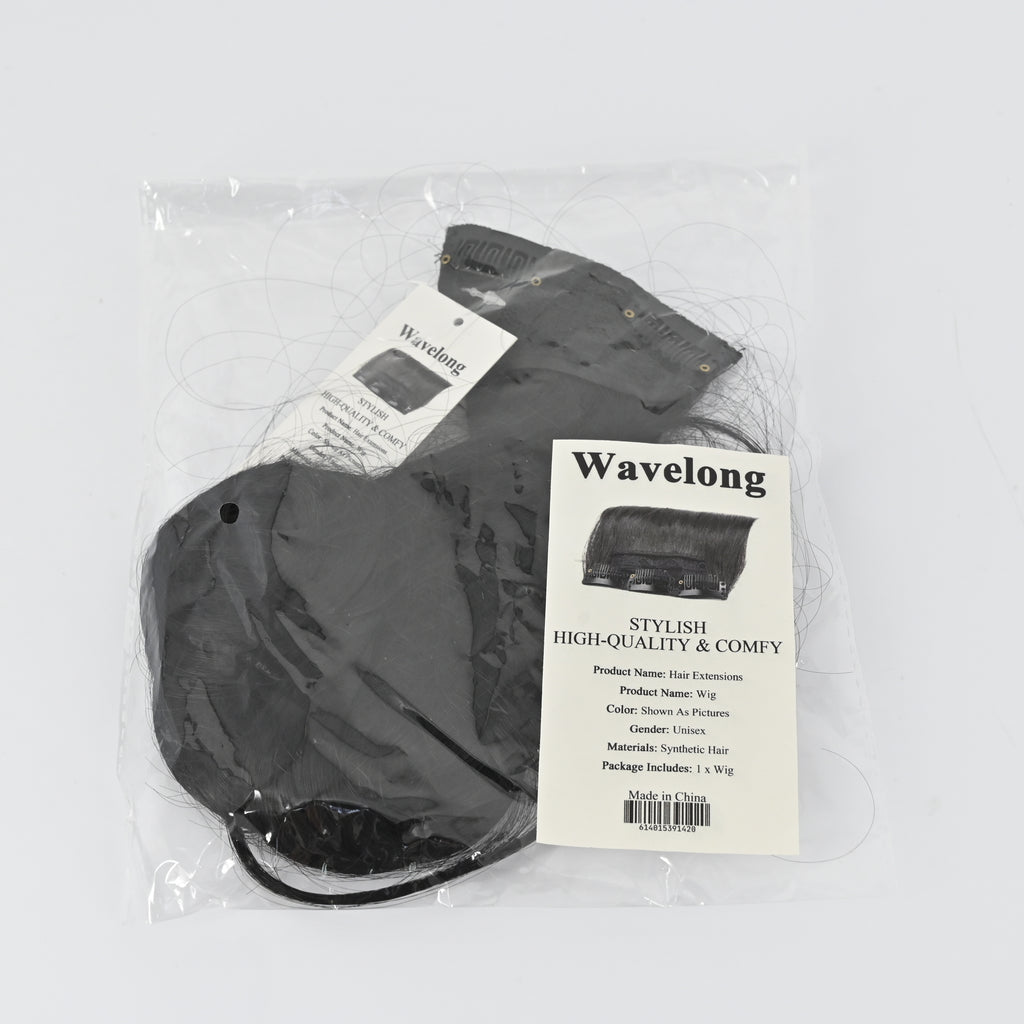 Wavelong Ladies Hair Extensions Wig Invisible Natural Black Extended Hairstyle