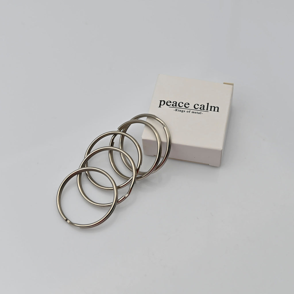 peace calm Metal Rings-Thick and Durable, Polished Smooth