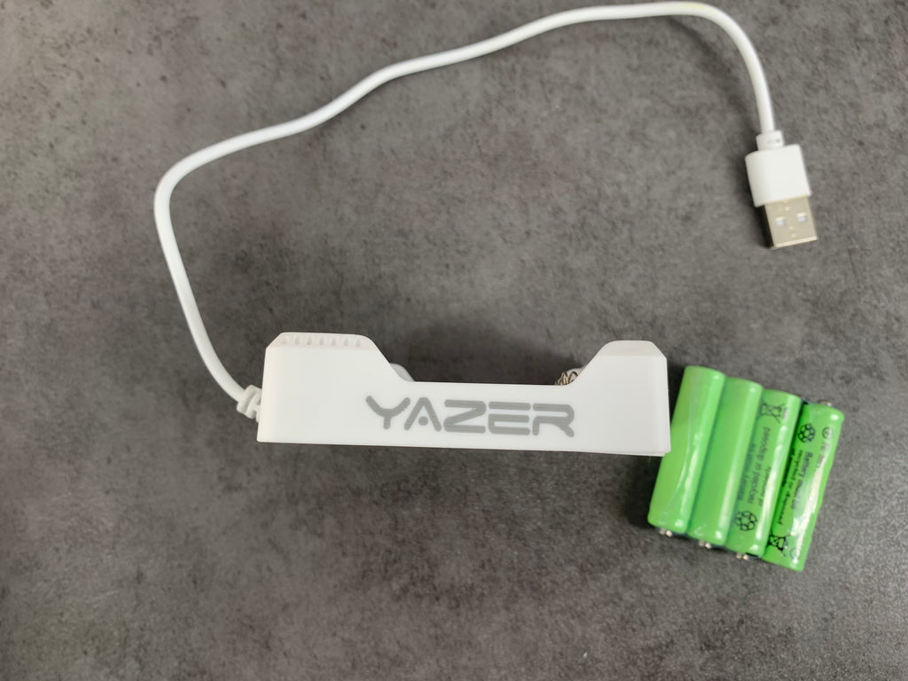 YAZER 4 Charging Slots Battery Chargers for AAA Rechargeable Batteries